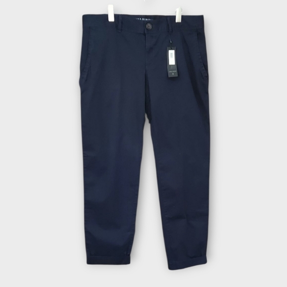 NWT Banana Republic Navy Roll-Up City Chino ~sz 4 - Picture 2 of 6